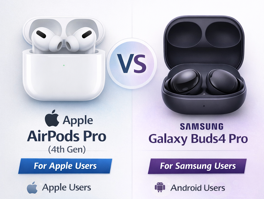 Apple AirPods Pro (4th Gen) vs Samsung Galaxy Buds4 Pro