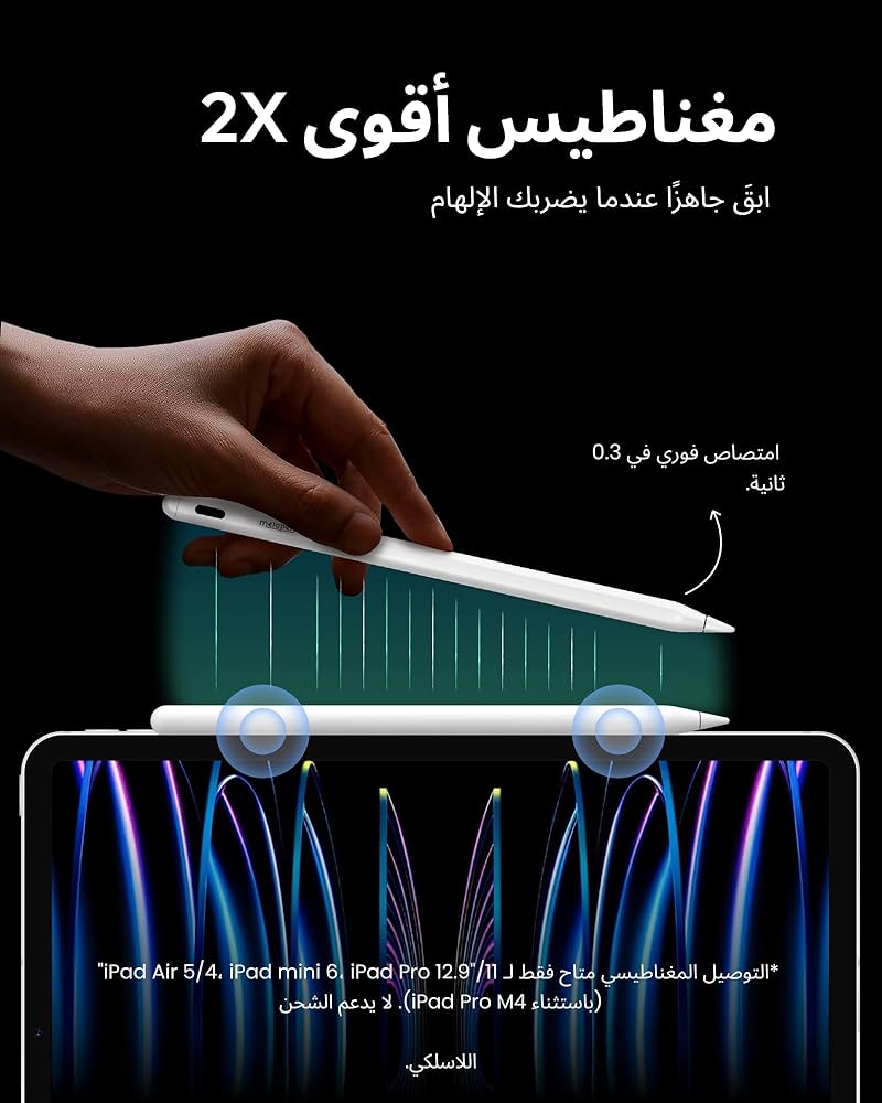 Metapen Pencil A8 for iPad 2018-2025, (2X Faster Charge), Pixel Precision, Tilt Sensitivity Stylus Pen Compatible for Apple iPad 11 A16/10/9/8/7/6th Gen, Pro 12.9/11/13 Inch M4, Air 3/4/5/M2/M3, White — image 10