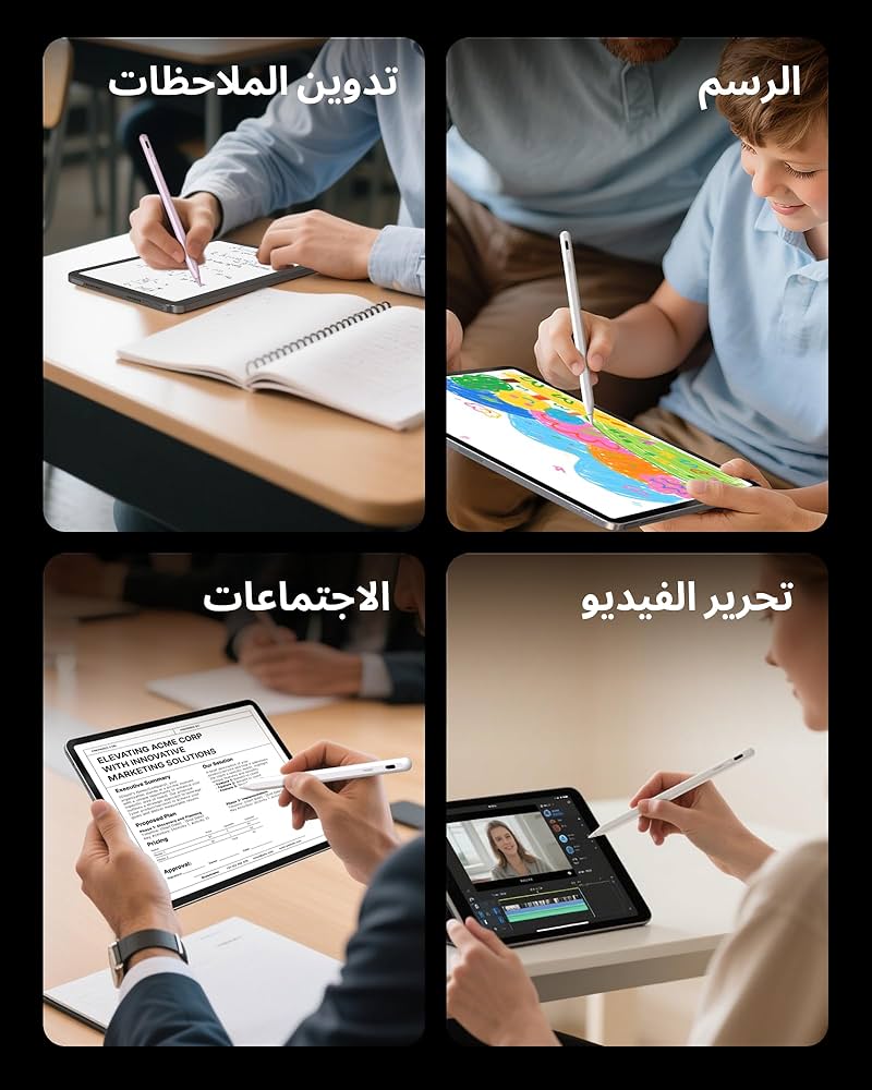 Metapen Pencil A8 for iPad 2018-2025, (2X Faster Charge), Pixel Precision, Tilt Sensitivity Stylus Pen Compatible for Apple iPad 11 A16/10/9/8/7/6th Gen, Pro 12.9/11/13 Inch M4, Air 3/4/5/M2/M3, White — image 9