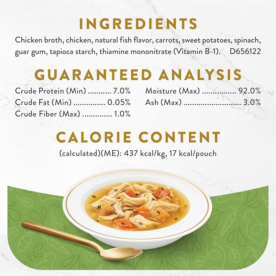 Purina Fancy Feast Broths Chicken and Vegetables in a Decadent Silky Broth, 40 gm (Pack of 16) — image 7