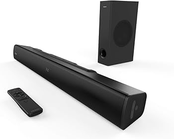 Creative Stage V2 2.1 Channel 160W Soundbar with Subwoofer, Clear Dialog and Surround by Sound Blaster, Bluetooth 5.0, TV ARC, Optical, and USB Audio,Adjustable Bass and Treble, for TV