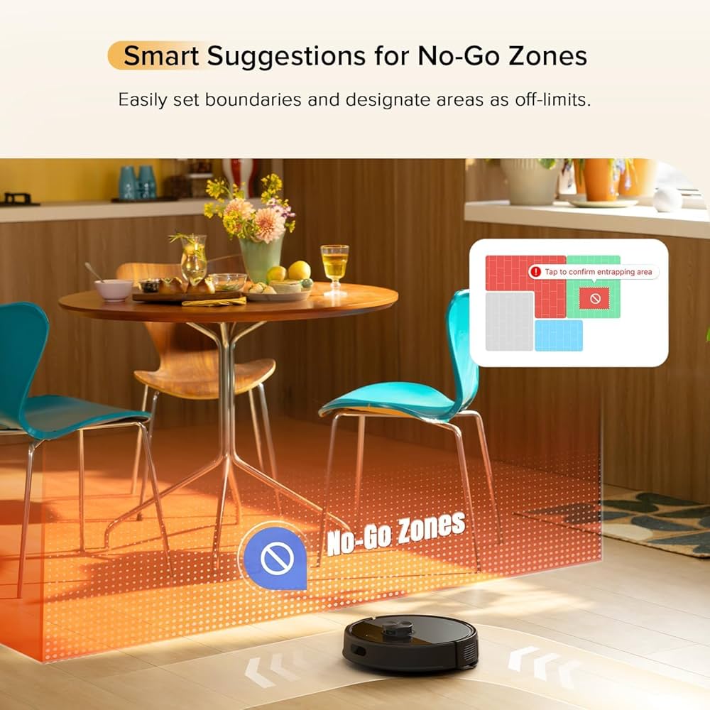 roborock Q7 TF(Upgraded from Q5 Pro) Robot Vacuum and Mop Combo, 10,000Pa HyperForce Suction, Robotic Vacuum Cleaner, Dual Anti-Tangle System, APP-Control, LiDAR Navigation, for Pet Hair and Carpet — image 9