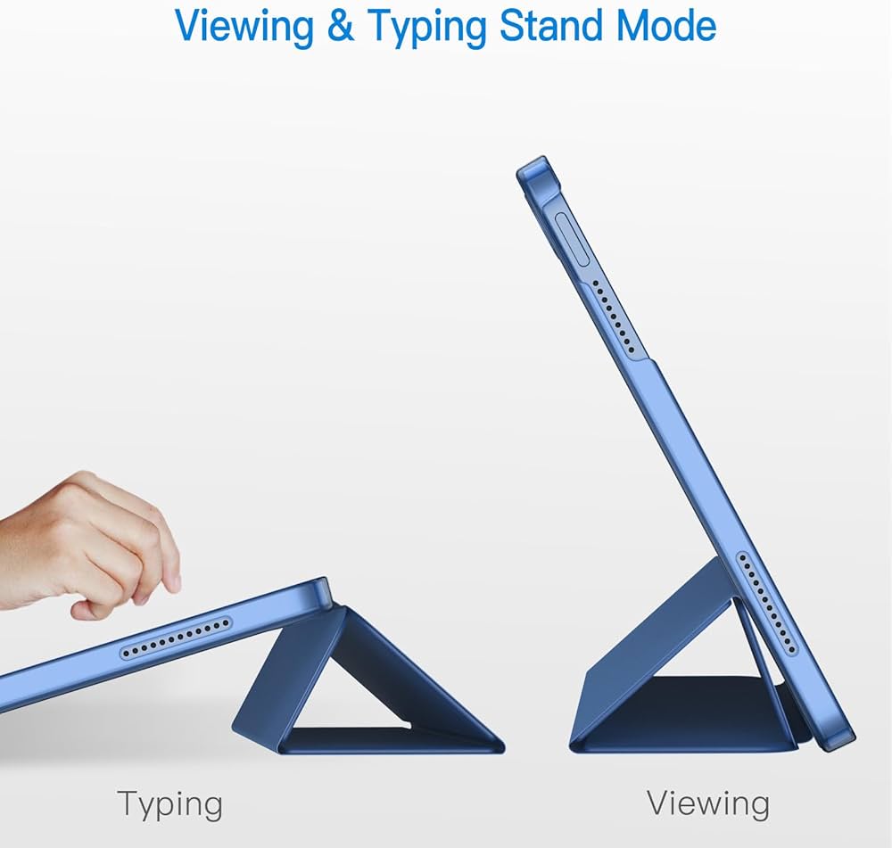 JETech Case for iPad (A16) 11th Generation 11 Inch 2025 / iPad 10th Generation 10.9 Inch 2022, Slim Smart Cover with Hard PC Translucent Back, Supports Touch ID, Auto Wake/Sleep (Navy Blue) — image 5