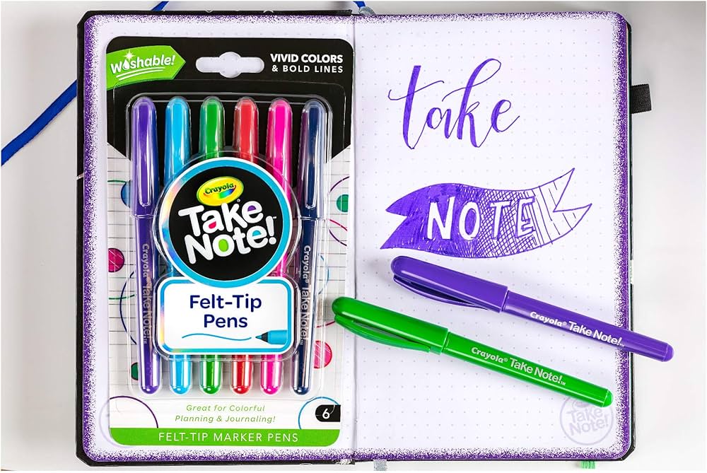 Crayola Take Note! Dual-Ended Pen Highlighters 6 Count Arts & Crafts — image 6