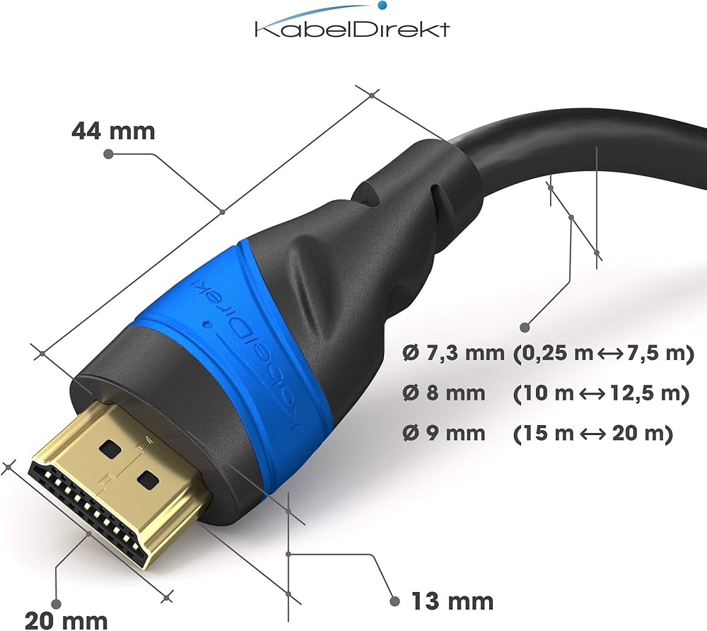 KabelDirekt – 8K / 4K HDMI Cable – 2m & More HDMI Cables (0.15m–22.5m) – German-Engineered HDMI Lead – Supports 10K/8K@60Hz/4K@120Hz – HDMI Cable for HDTV, PC, PS5, Xbox, Switch — image 5