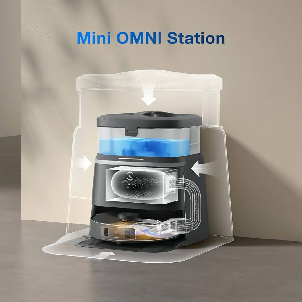 ECOVACS DEEBOT T30 PRO OMNI Robot Vacuum Cleaner with Mop function Hot Water, 11000Pa Powerful Suction, TruEdge Adaptive Mopping, Zero Tangle, TrueDetect 3D 3.0, Black — image 6