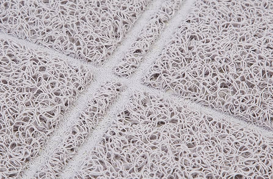 Amazon Basics Less-Mess Cat Litter Box Mat, 24 x 35 Inches, Grey — image 3