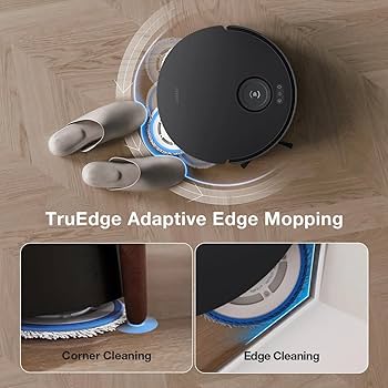 ECOVACS DEEBOT T30 PRO OMNI Robot Vacuum Cleaner with Mop function Hot Water, 11000Pa Powerful Suction, TruEdge Adaptive Mopping, Zero Tangle, TrueDetect 3D 3.0, Black — image 3