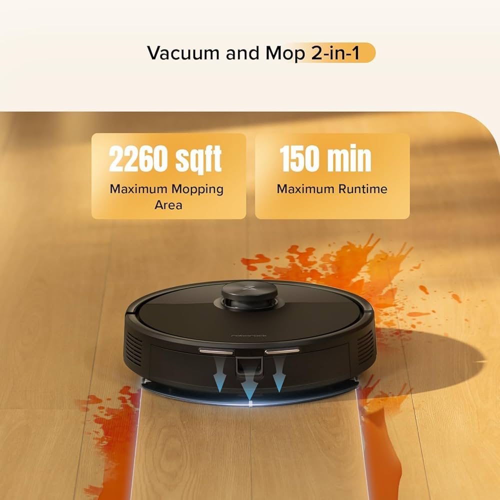 roborock Q7 TF(Upgraded from Q5 Pro) Robot Vacuum and Mop Combo, 10,000Pa HyperForce Suction, Robotic Vacuum Cleaner, Dual Anti-Tangle System, APP-Control, LiDAR Navigation, for Pet Hair and Carpet — image 6