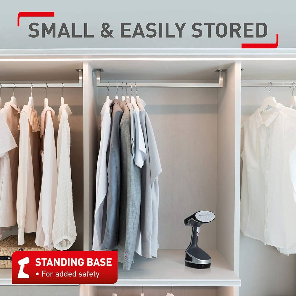 Tefal Access Steam+ Handheld Clothes Steamer, 1600 W, Black And Silver, DT8150, 115 X 145 X 275mm — image 9