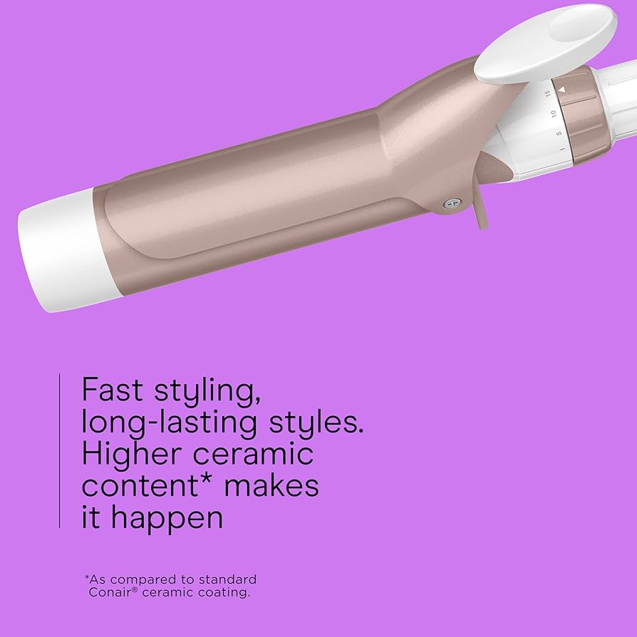 Conair Double Ceramic 1 1/2-Inch Curling Iron, 1 ½ inch barrel produces soft waves – for use on medium and long hair — image 3