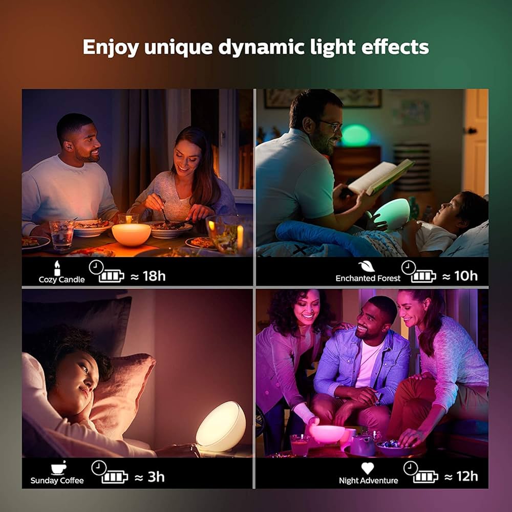 Philips Hue Go 2.0 White & Colour Ambiance Smart Portable Light with Bluetooth, Works with Alexa and Google Assistant (Pack of 1) — image 5
