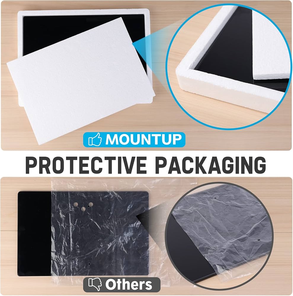 MOUNTUP Universal TV Stand, Table Top TV Stands for 37 to 65, 70, 75 Inch Flat Screen TVs, Height Adjustable, Tilt, Swivel TV Mount with Tempered Glass Base Hold up to 88lbs, Max VESA 600x400mm MU0031 — image 8