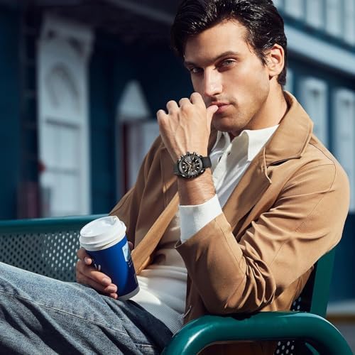 BY BENYAR Mens Watches Chronograph Analog Quartz Movement Stylish Sports Designer Wrist Watch 30M Waterproof Elegant Gift for Men — image 7