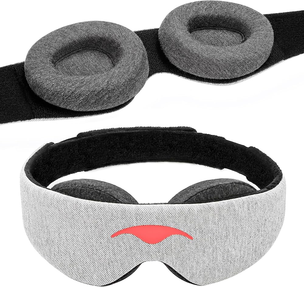 Manta Sleep Mask - 100% Blackout Eye Mask - Zero Eye Pressure - Adjustable Eye Cups - Guaranteed Deepest-Possible Rest - Perfect Sleeping Mask for Light Sleepers, Travelers, Midday Nappers