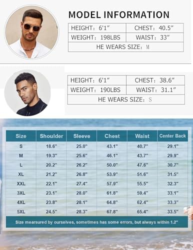 COOFANDY Men's Cotton Linen Henley Shirt Long Sleeve Hippie Casual Beach T Shirts Army Green — image 6