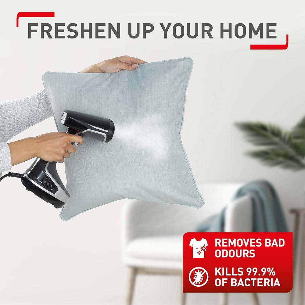 Tefal Access Steam+ Handheld Clothes Steamer, 1600 W, Black And Silver, DT8150, 115 X 145 X 275mm — image 10