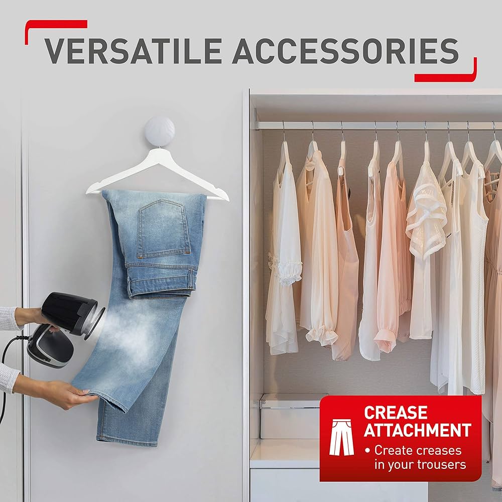 Tefal Access Steam+ Handheld Clothes Steamer, 1600 W, Black And Silver, DT8150, 115 X 145 X 275mm — image 4