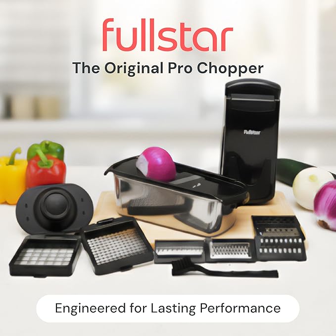 Fullstar The Original Pro Chopper - Vegetable Chopper and Spiralizer, Food Chopper with Container, Fruit Slicer, Kitchen Gadgets & Accessories, Home Essentials (14 in 1, Silver) — image 6