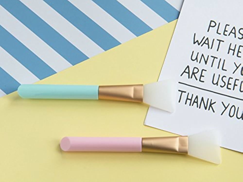 Opiqcey 2 PCS Silicone Face Mask Brush, Mask Beauty Tool Soft Silicone Facial Mud Mask Applicator Brush Hairless Body Lotion And Body Butter Applicator Tools — image 4