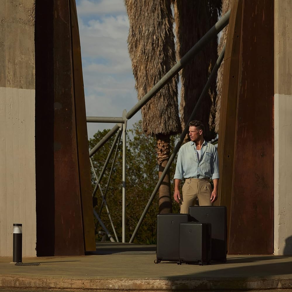 LEVEL8 Luggage Set of 3 Carry on Suitcase, Elegance Matt Design 100% PC Trolley Case TSA Approved Checked Luggage Lightweight with 8 Spinner Wheels(Black, 40L/65L/105L) — image 2