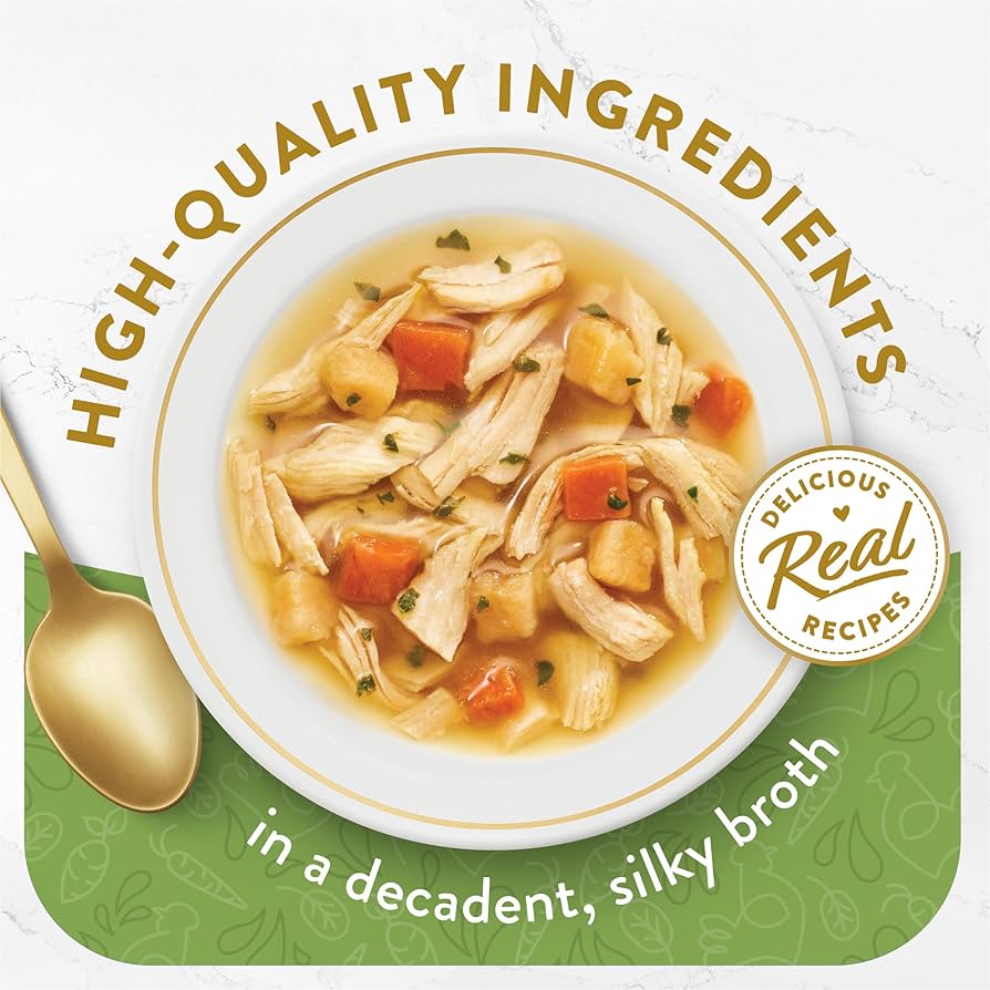 Purina Fancy Feast Broths Chicken and Vegetables in a Decadent Silky Broth, 40 gm (Pack of 16) — image 2