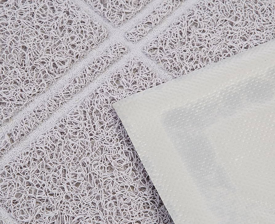 Amazon Basics Less-Mess Cat Litter Box Mat, 24 x 35 Inches, Grey — image 2