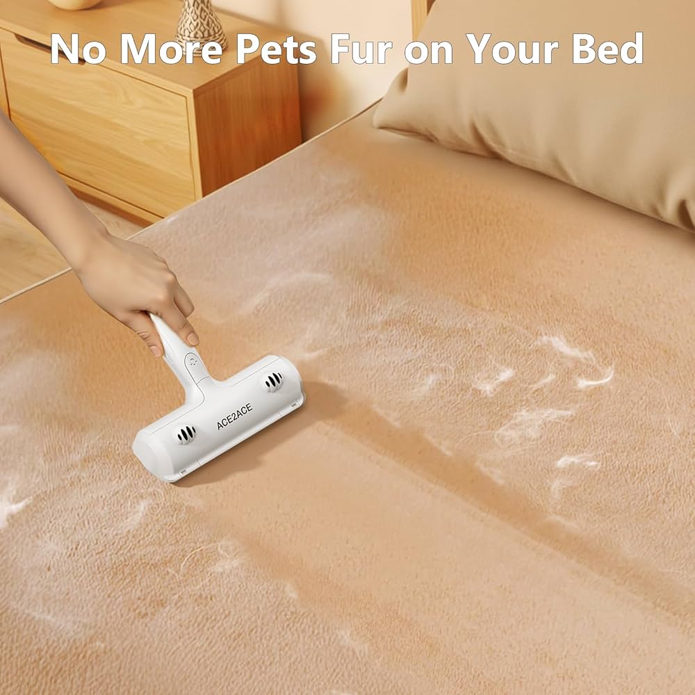 ACE2ACE Pet Hair Remover Roller, Reusable Animal Hair Removal Brush for Dogs and Cats, Self Clean Pet Fur from Carpet, Furniture, Rugs, Laundry, Clothes and Bedding, Sofa — image 4