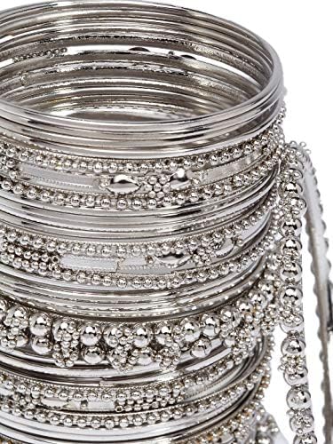 Shining Diva Fashion Set of 40 Bangles Set for Women | Oxidised Silver Plated Celebrity Inspired Jewellery | Latest Stylish Traditional Bangle for Girls and Women — image 5