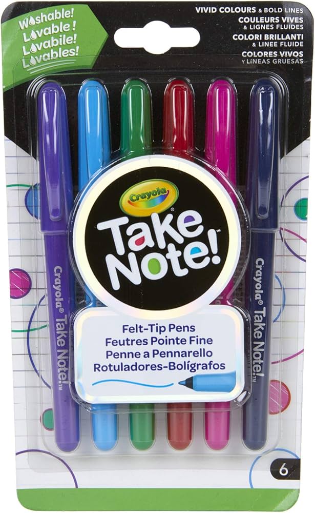 Crayola Take Note! Dual-Ended Pen Highlighters 6 Count Arts & Crafts — image 3
