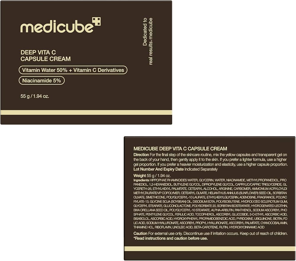 medicube Deep Vitamin C Golden Capsule Face Moisturizer - Liposome Capsules For Wrinkles, Skin Radiance - Transparent Gel for Glow Hydration - Korean Skin Care 1.94 oz — image 9