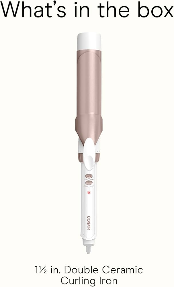 Conair Double Ceramic 1 1/2-Inch Curling Iron, 1 ½ inch barrel produces soft waves – for use on medium and long hair — image 8