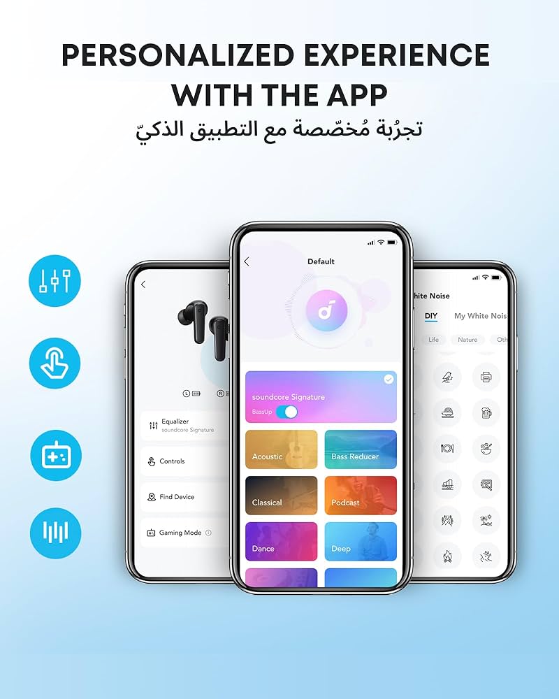 soundcore Anker P20i Bluetooth Earphones, 10mm Drivers with Big Bass True Wireless Earbuds, Bluetooth 5.3, 30H Playtime, IPX5, 2 Mics for AI Clear Calls, 22 Preset EQs, Customization via App — image 4