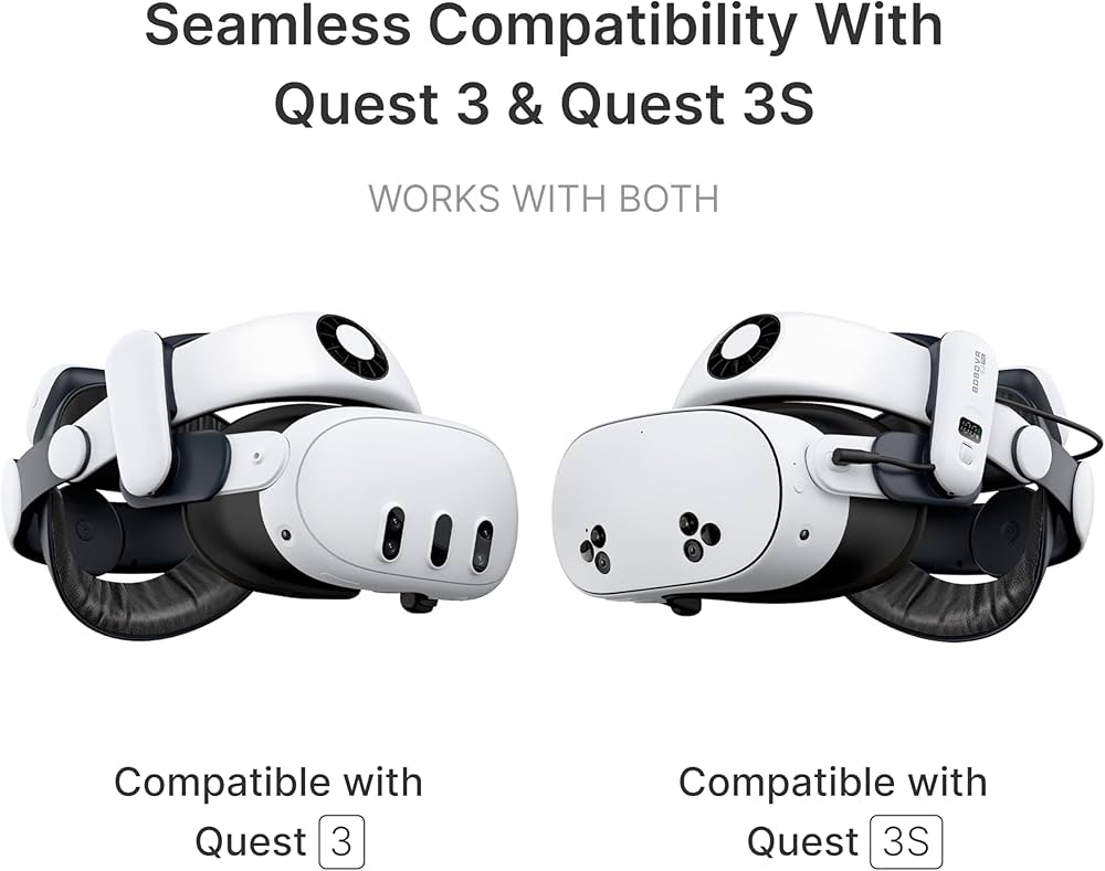 BOBOVR S3 Pro Battery Strap Accessories,Head Air Cooling System and 10000mah Hot-swappable Battery Pack,Compatible with Meta Quest 3/Quest 3S — image 2