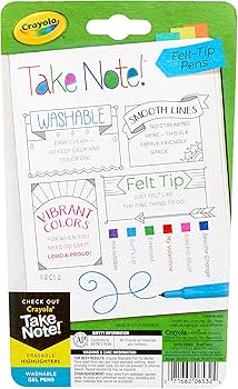 Crayola Take Note! Dual-Ended Pen Highlighters 6 Count Arts & Crafts — image 2