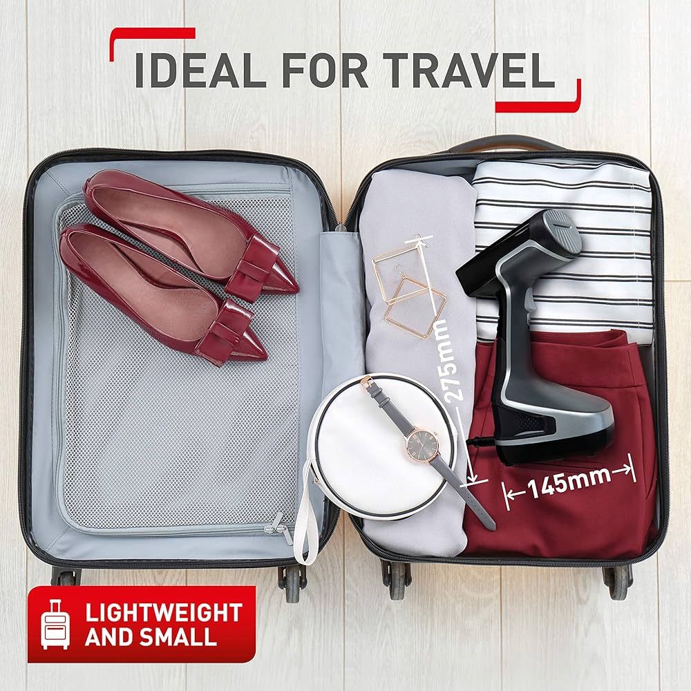 Tefal Access Steam+ Handheld Clothes Steamer, 1600 W, Black And Silver, DT8150, 115 X 145 X 275mm — image 5