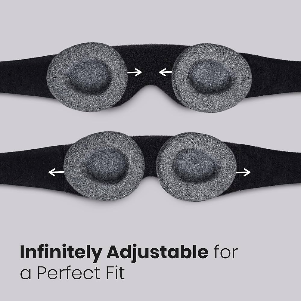 Manta Sleep Mask - 100% Blackout Eye Mask - Zero Eye Pressure - Adjustable Eye Cups - Guaranteed Deepest-Possible Rest - Perfect Sleeping Mask for Light Sleepers, Travelers, Midday Nappers — image 4