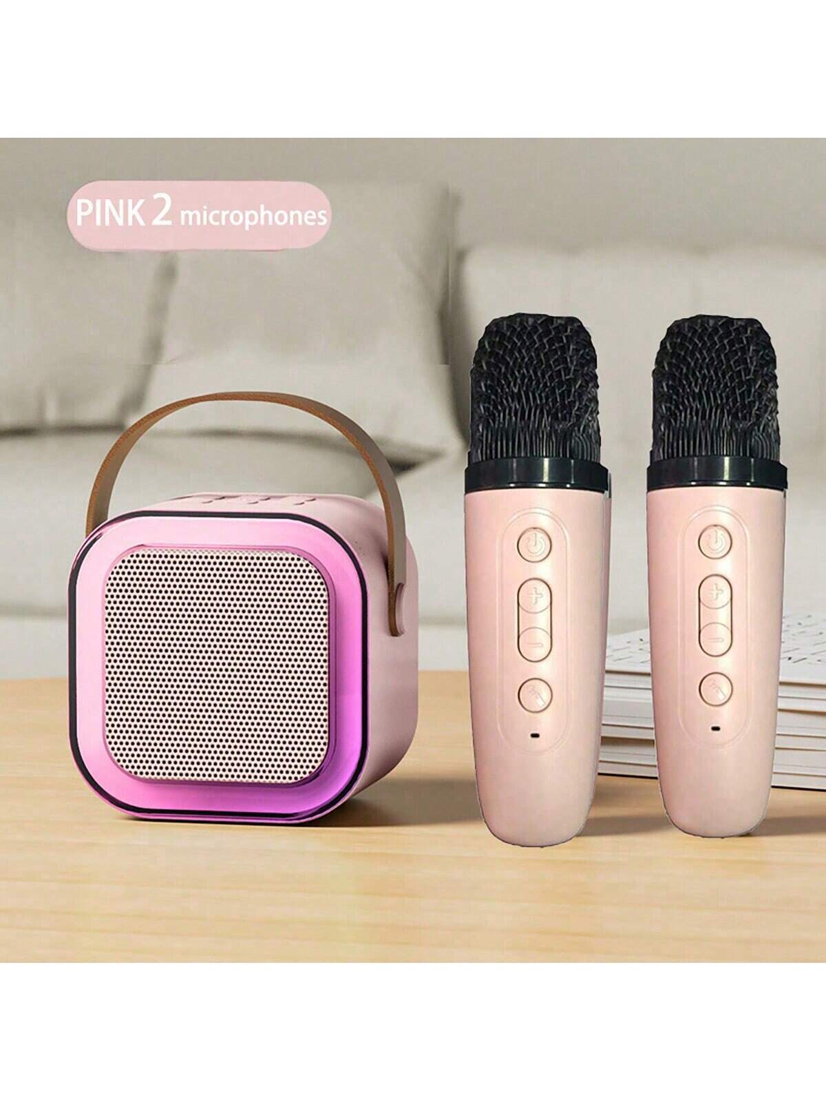 Portable Mini Wireless Karaoke Speaker With Wireless Microphone, High-Fidelity Stereo KTV Speaker System, Wireless Speaker And RGB Color LED Light Karaoke Machine, Suitable For Outdoor Activities, Travel, Home Gatherings, Christmas And Birthday Gifts