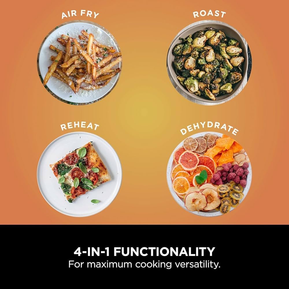 Ninja Air Fryer PRO 4.7L, Single Drawer, 4-in-1, Air Fry, Roast, Reheat, Dehydrate, Cooks 1-2 Portions, Digital, Non-Stick Drawer & Crisper Basket, 2000W, Black, AF140ME, 2 Years Warranty — image 4