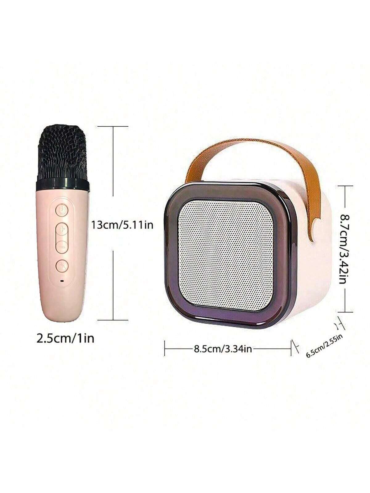 Portable Mini Wireless Karaoke Speaker With Wireless Microphone, High-Fidelity Stereo KTV Speaker System, Wireless Speaker And RGB Color LED Light Karaoke Machine, Suitable For Outdoor Activities, Travel, Home Gatherings, Christmas And Birthday Gifts — image 7