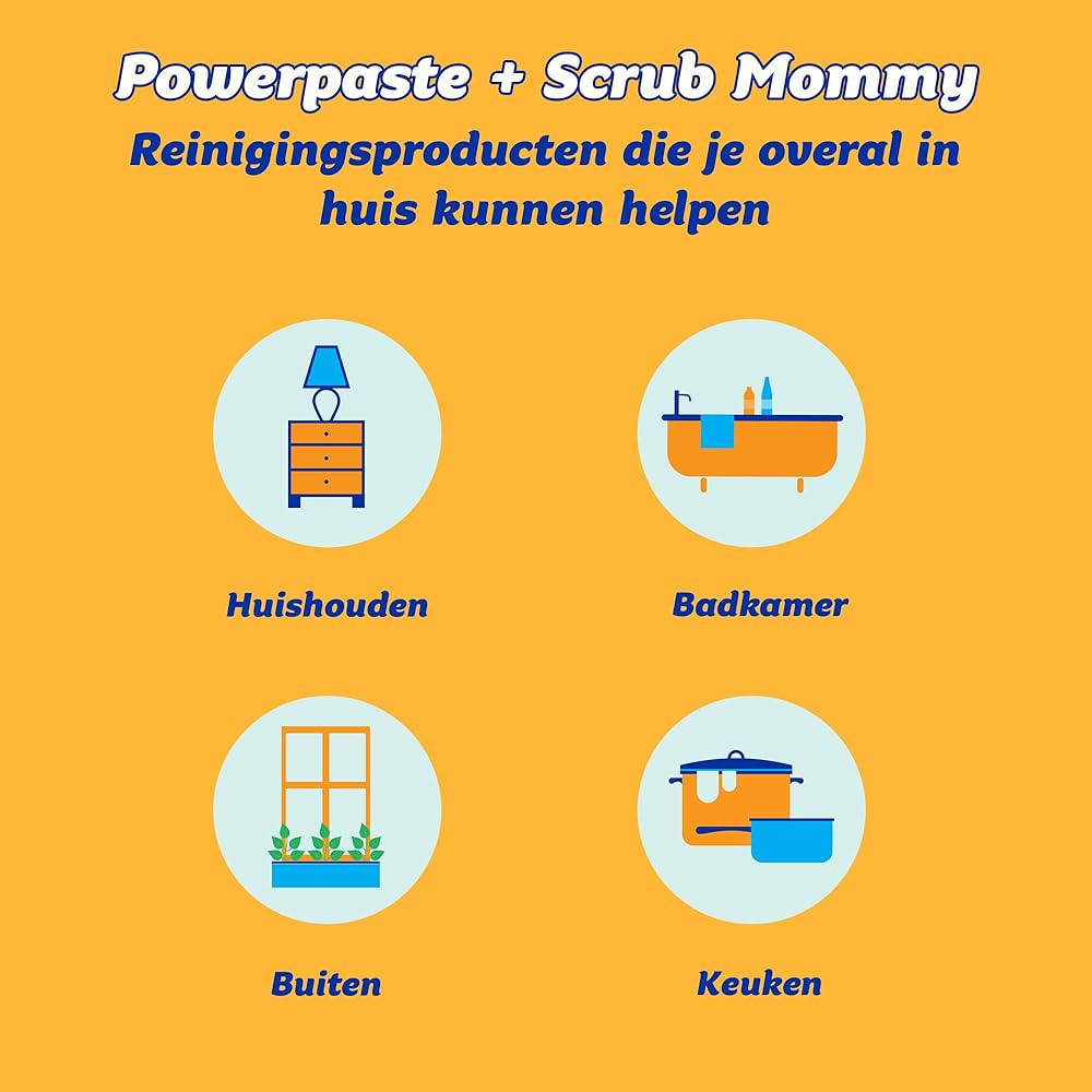 Scrub Daddy Power Paste, All Purpose Cleaning Product - Cleaner for Oven, Glass, Kitchen, Shower Door Screen, Hob, Tile, Stove & More - with Scrub Mommy Sponge,white,2 Count (Pack of 1),SDPWR — image 7