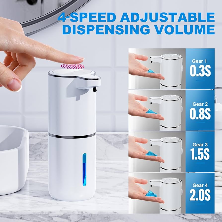 Automatic Soap Dispenser, 380 ml, Electric Wall Mounting, Non-Contact Automatic Soap Dispenser, USB Rechargeable with Infrared Motion Sensor for Bathroom, Kitchen, Office — image 3