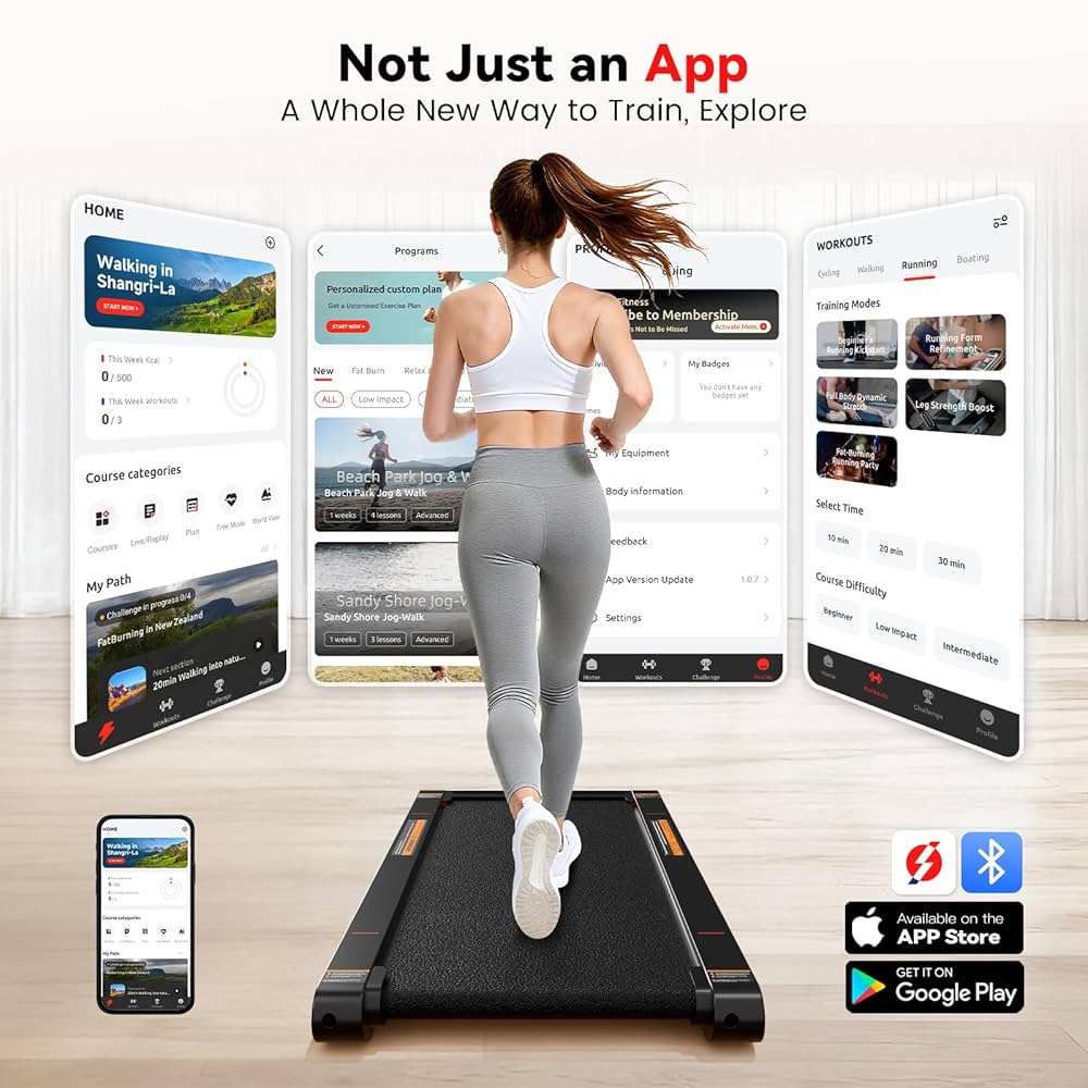 Sperax Walking Vibration Pad with APP,Under Desk Treadmill for Home,4 in 1 Portable Vibration Machine — image 3