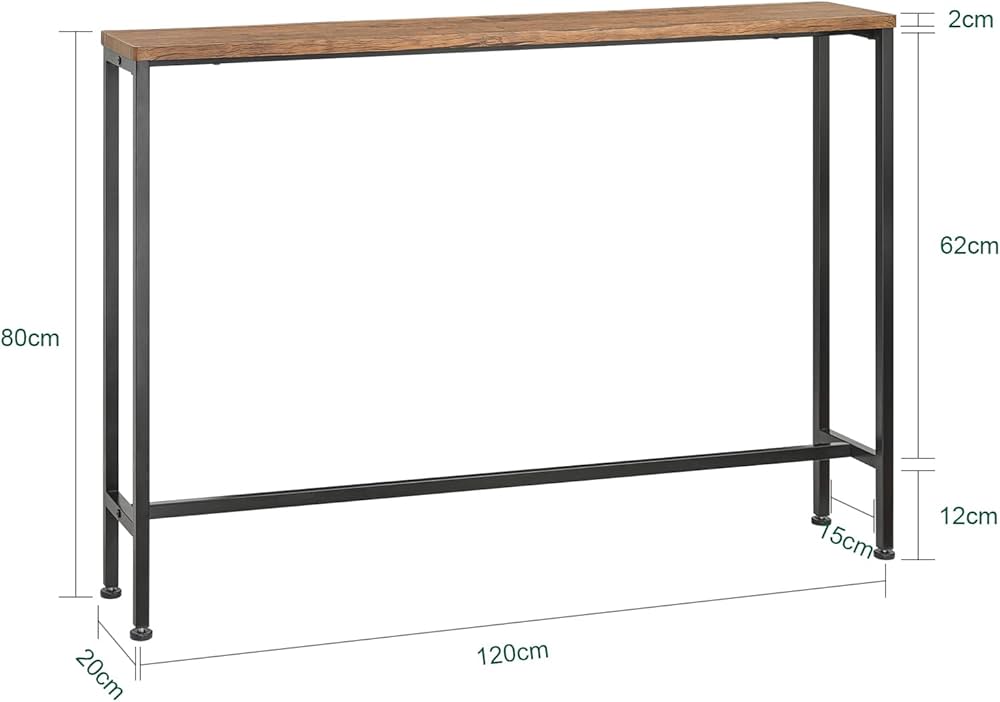 SoBuy Console Table Side Table for Living Room End Table Bar Sofa High Small Tables Narrow Furniture كونسولطاوله صغيره for Kitchen,Hallway,Bedroom,Entrance,طاولاتFSB19-XL-N — image 3