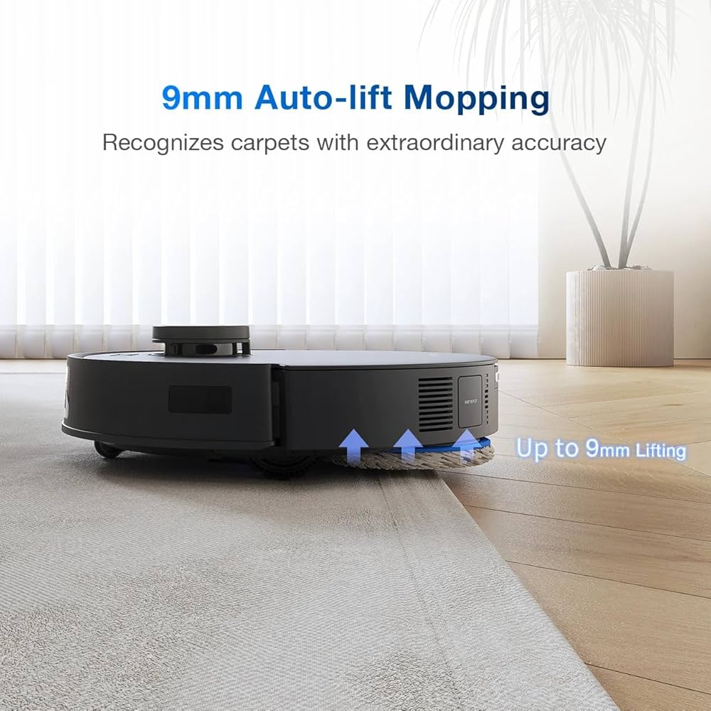 ECOVACS DEEBOT T30 PRO OMNI Robot Vacuum Cleaner with Mop function Hot Water, 11000Pa Powerful Suction, TruEdge Adaptive Mopping, Zero Tangle, TrueDetect 3D 3.0, Black — image 8