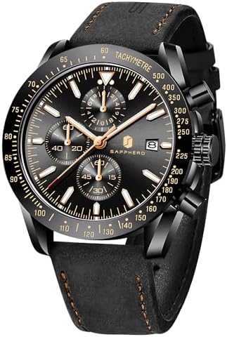 BY BENYAR Mens Watches Chronograph Analog Quartz Movement Stylish Sports Designer Wrist Watch 30M Waterproof Elegant Gift for Men