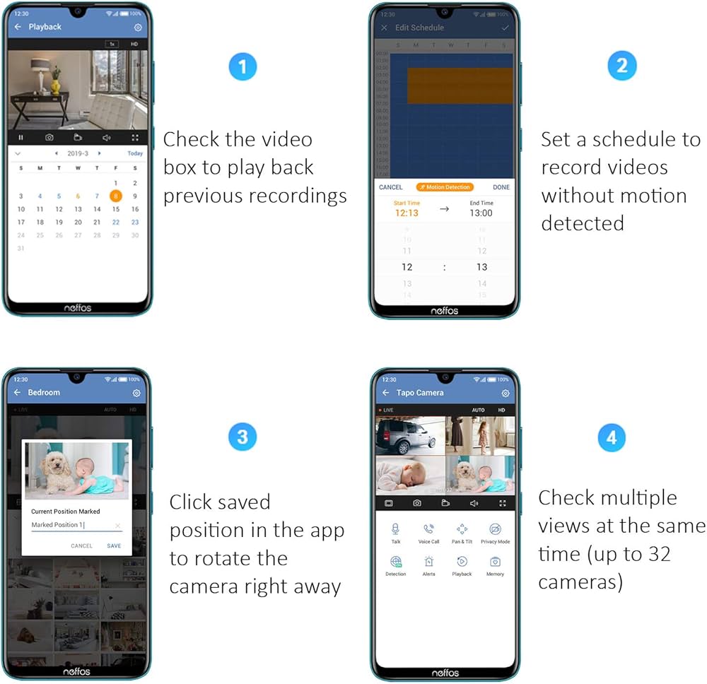 TP-Link Tapo Pan/Tilt Smart Security Camera, Indoor CCTV, 360 Rotational Views, Works with Alexa&Google Home, No Hub Required, 1080p, 2-Way Audio, Night Vision, SD Storage, Device Sharing (TC70) — image 7