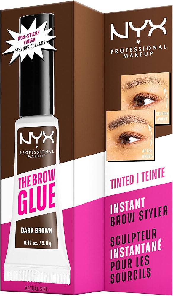 NYX Professional Makeup | The Brow Glue Instant Brow Styler, Longwear Hold and Flake-Resistant Formula, Non-Sticky, Vegan, Shade - Dark Brown 04 — image 7