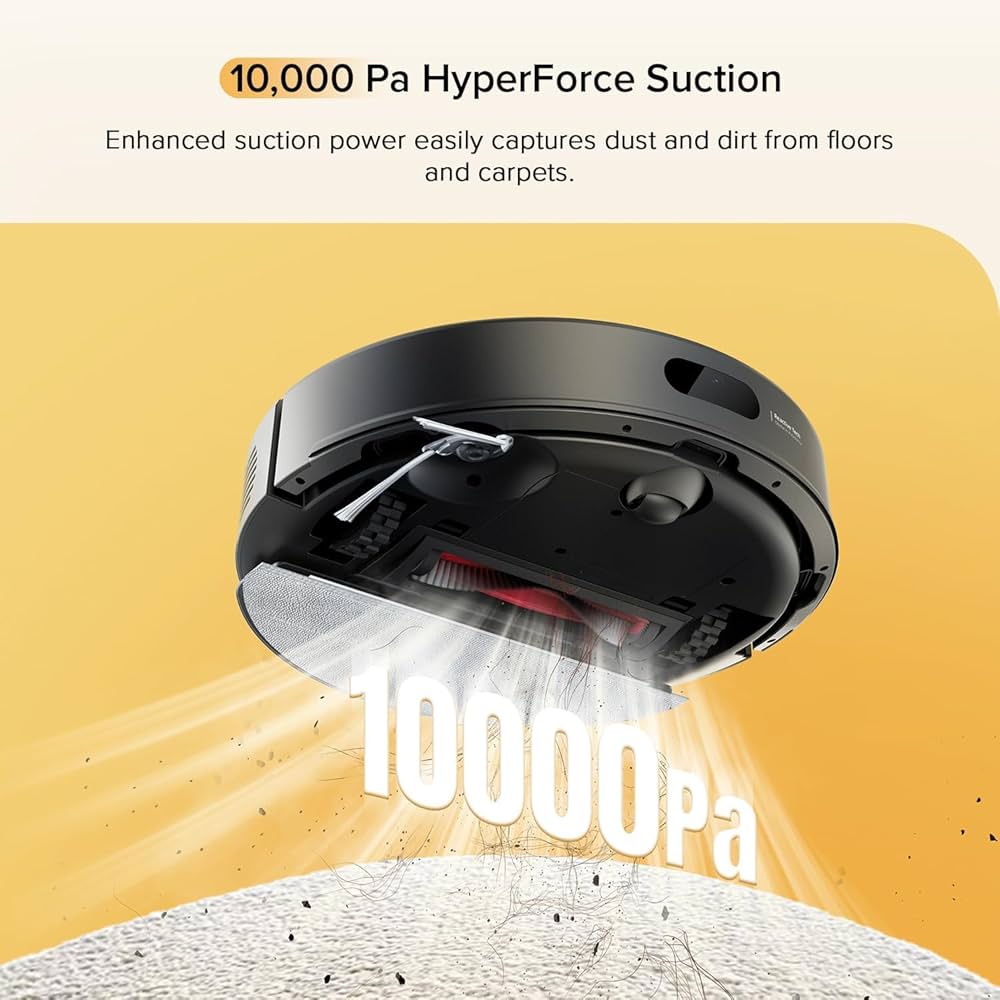roborock Q7 TF(Upgraded from Q5 Pro) Robot Vacuum and Mop Combo, 10,000Pa HyperForce Suction, Robotic Vacuum Cleaner, Dual Anti-Tangle System, APP-Control, LiDAR Navigation, for Pet Hair and Carpet — image 3